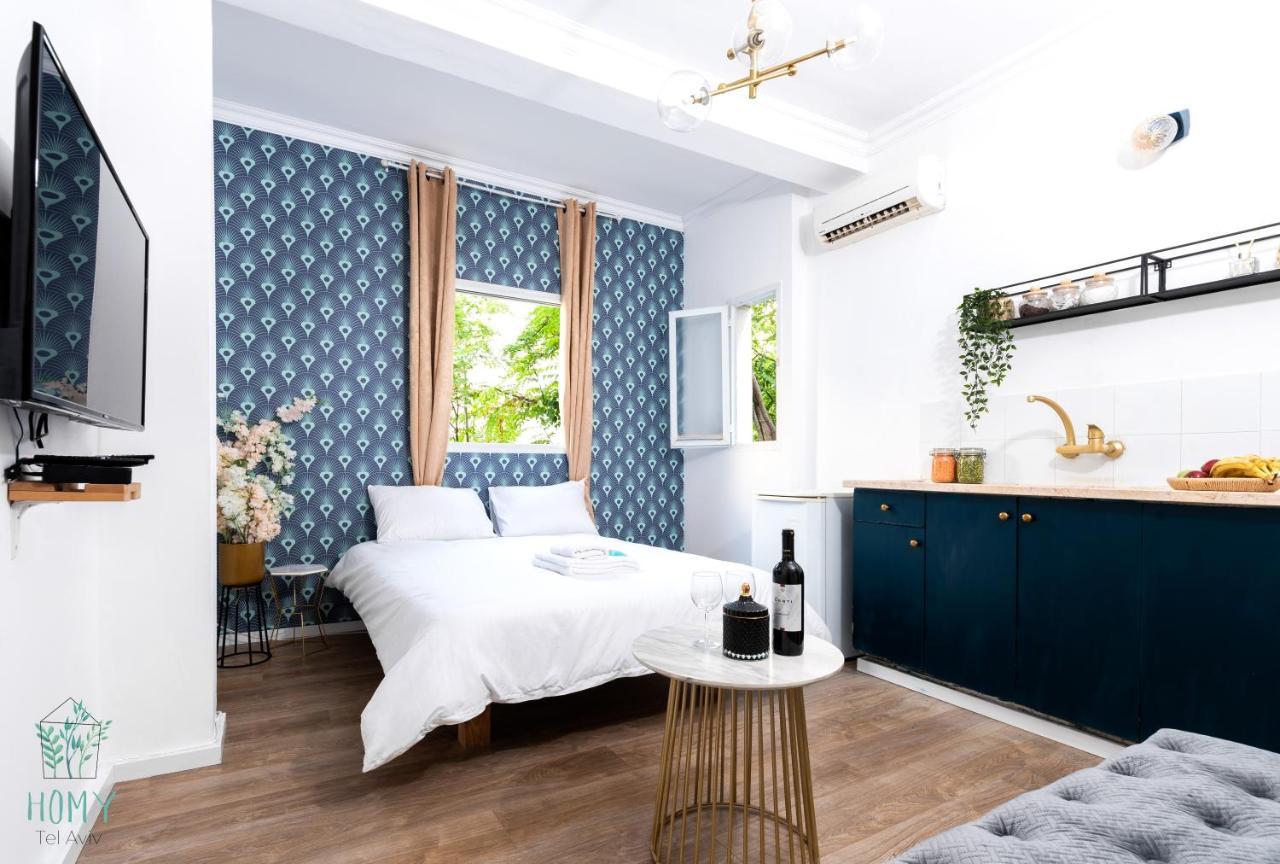 Stylish Studio Apartments On Dizengoff By Homy Tel Aviv Bagian luar foto