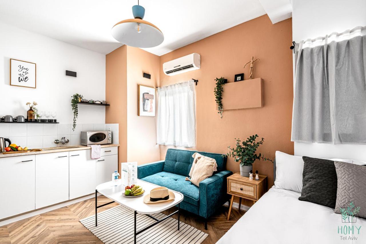Stylish Studio Apartments On Dizengoff By Homy Tel Aviv Bagian luar foto