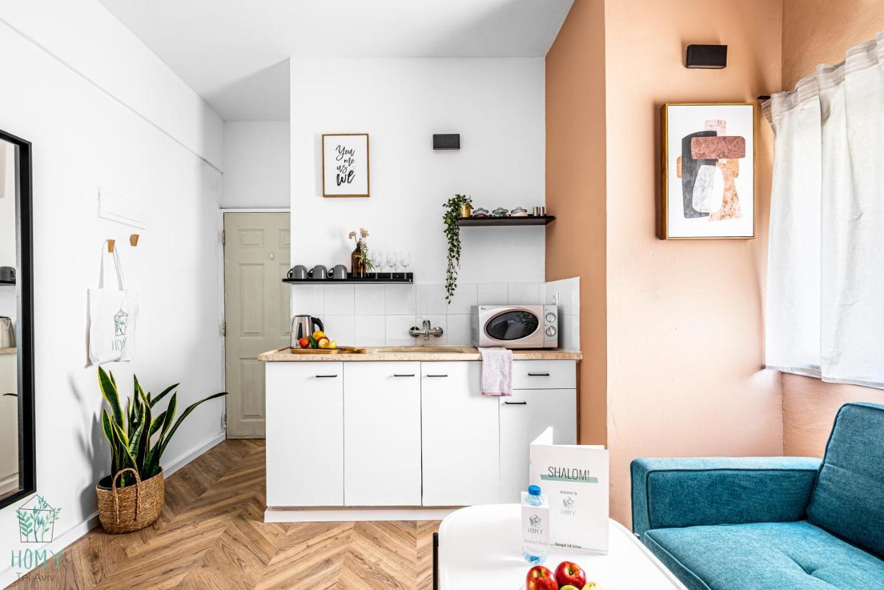 Stylish Studio Apartments On Dizengoff By Homy Tel Aviv Bagian luar foto
